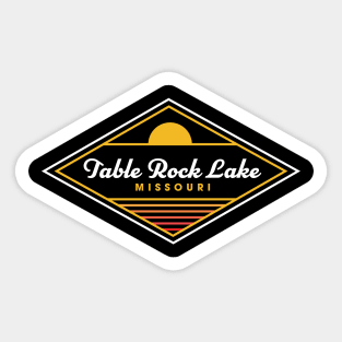 Table Rock Lake Missouri Retro Sunset Camping Sticker